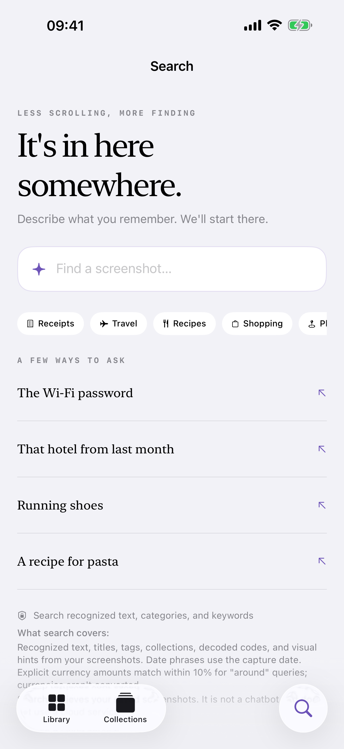 Search on iPhone